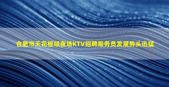 合肥市天花板级夜场KTV招聘服务员发展势头迅猛